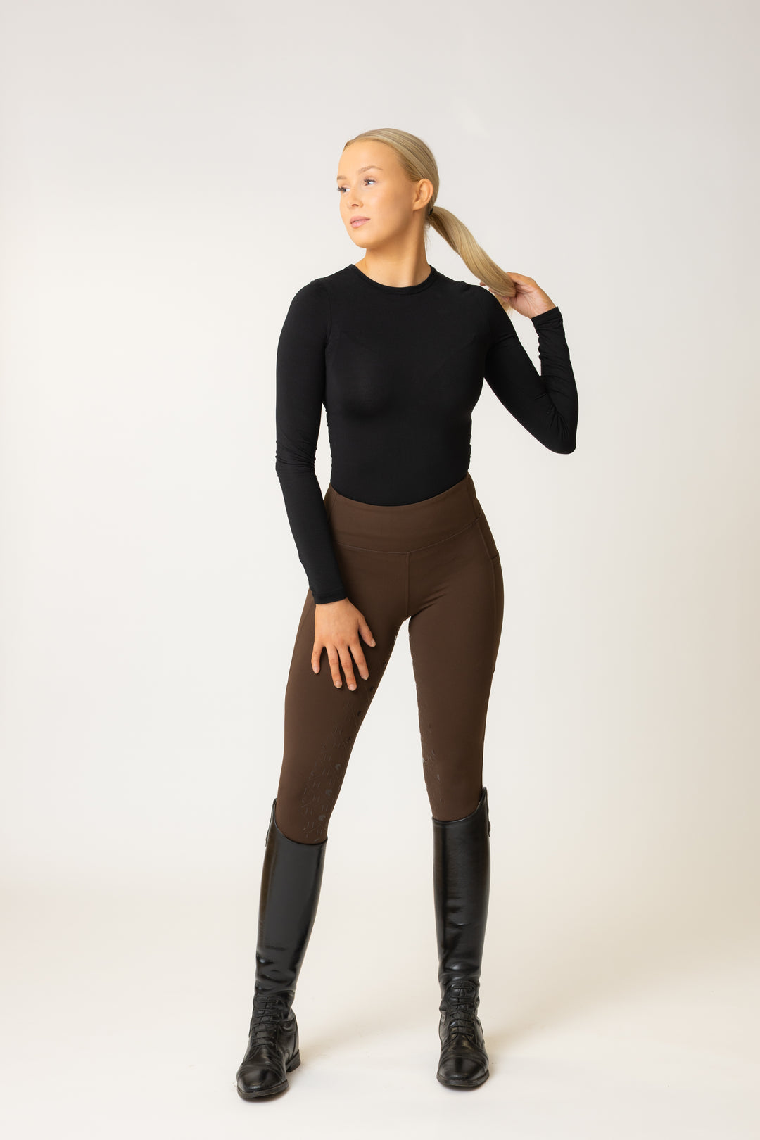 Unicorn Lola Winter Riding Leggings Brown