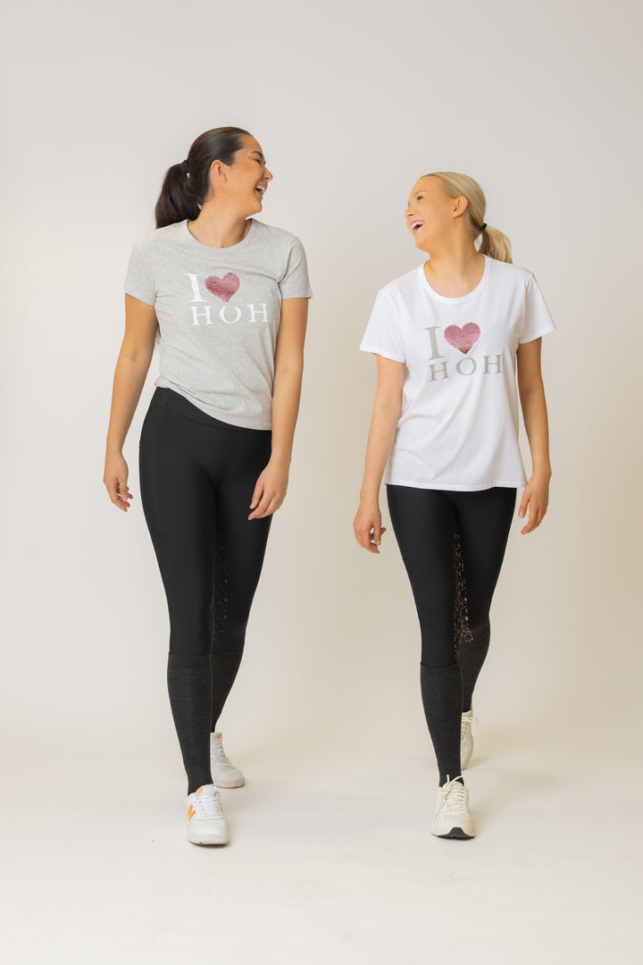 Flip My Heart Tee Grey