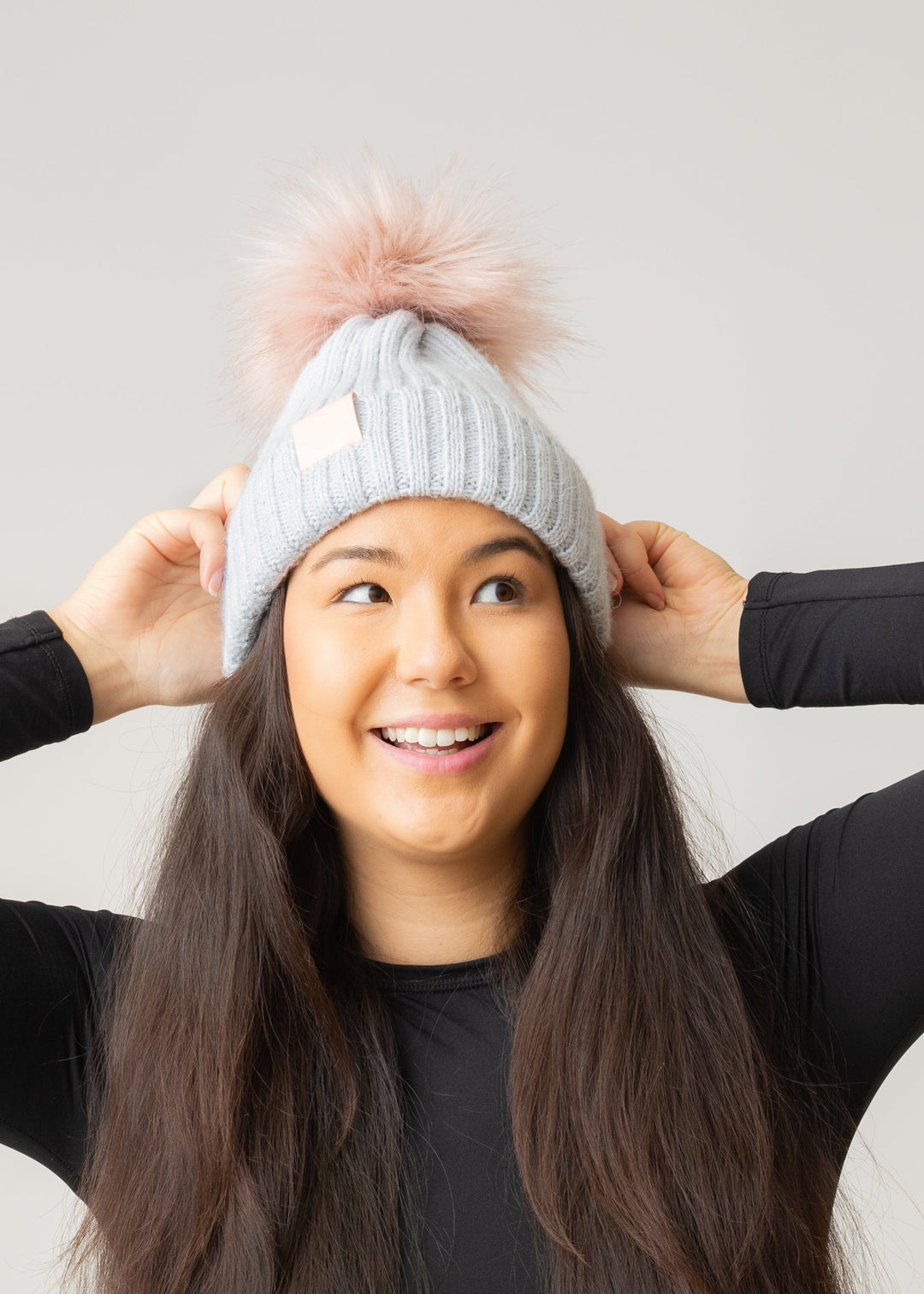 PomPom Sailor Beanie Light Grey