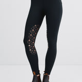 Lola Riding Leggings Knee Grip Black/Rose Gold