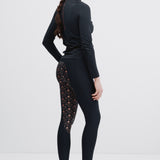 Lola Riding Leggings Black/Rose Gold