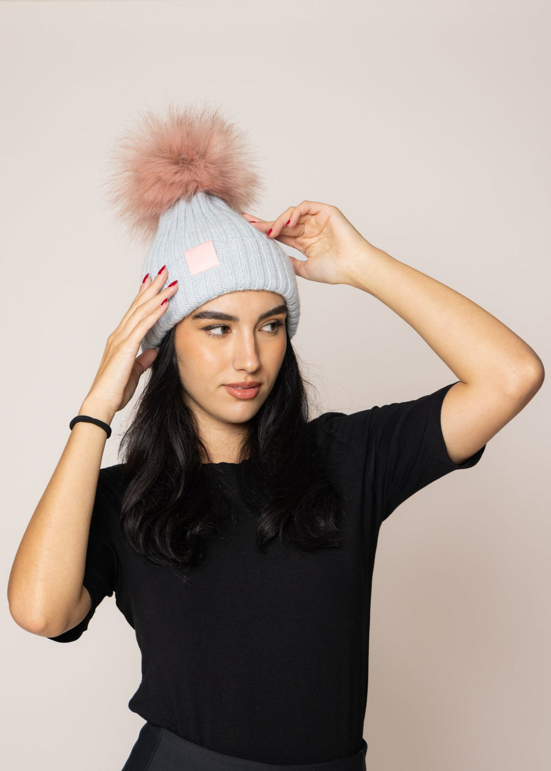 PomPom Sailor Beanie Light Grey