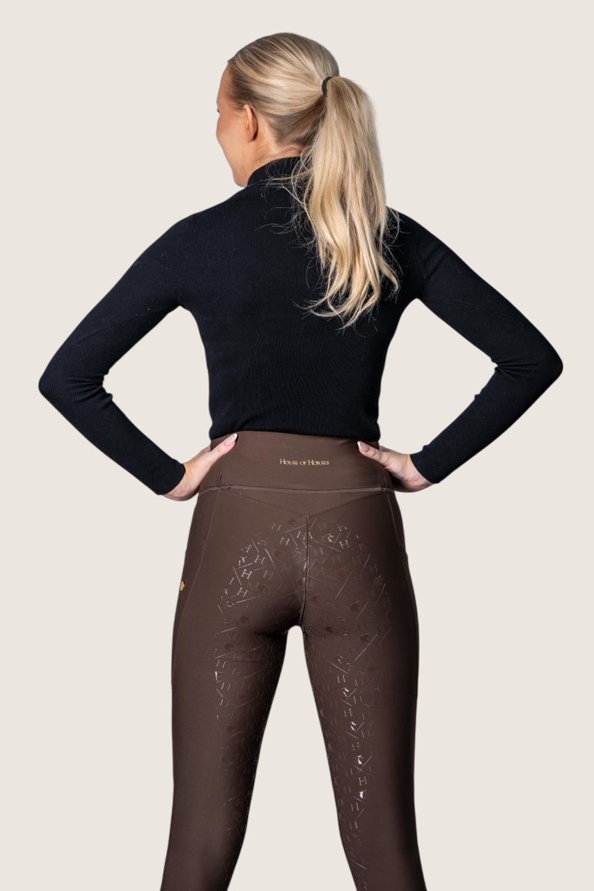 Unicorn Lola Winter Riding Leggings Brown