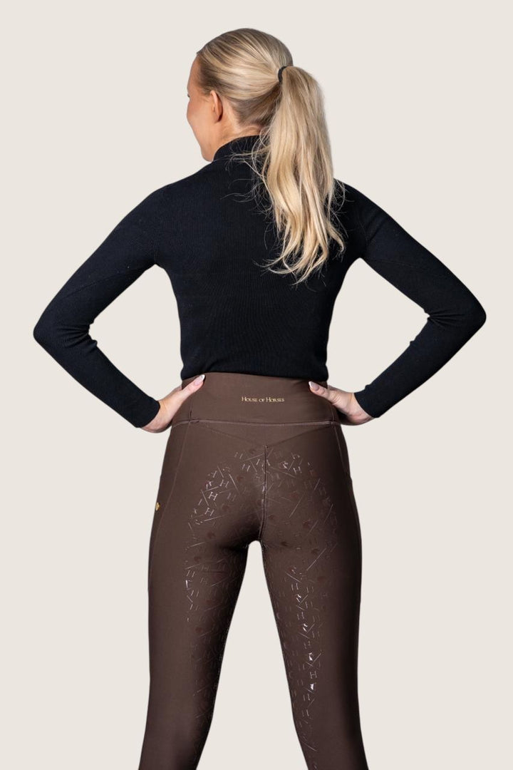Unicorn Lola Winter Riding Leggings Brown